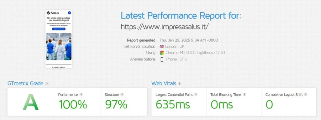 impresasalus.it Grade A Mobile